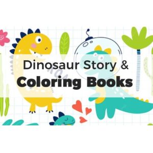 Dinosaur Story and Coloring Books – eBook